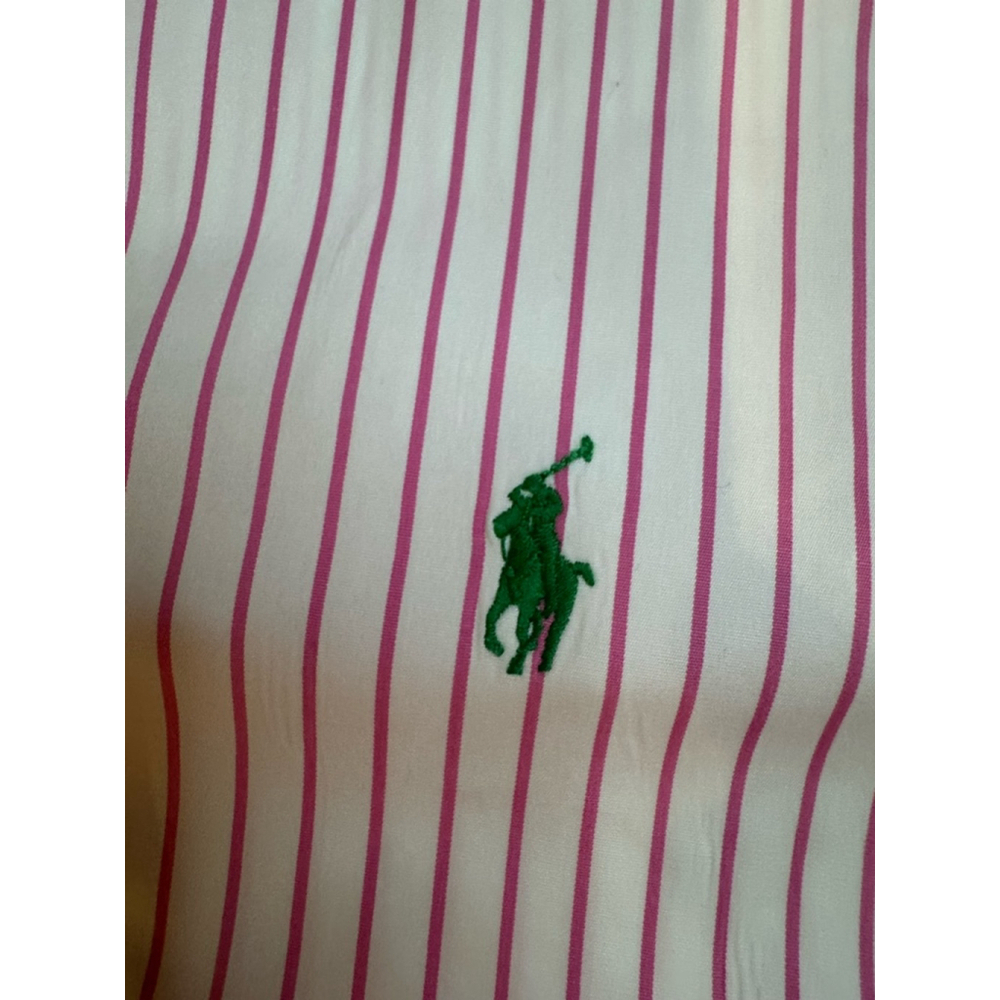 Men's Ralph Lauren Classic Fit Striped Button Down Shirt XL Pink White - Picture 7 of 9